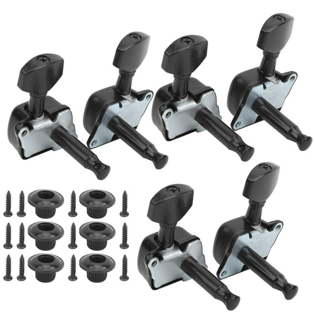 Metal Guitar Tuning Keys Set, Rusts Proof Tuning Pegs, Quick String Tuners with 3L3R Heads, Exquisite Appearance, Easy Installation for Acoustic or Electric Guitar