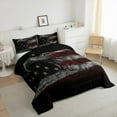 thumbnail image 3 of Feelyou Wildlife Eagle Boys Bedding Comforter Set, Vintage American Flag Twin Comforter Sets, Rustic Farmhouse Hunting Reversible Bedding Set, Ultra Soft Bedroom Decor, 2 Pieces, 3 of 8