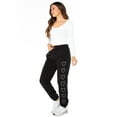 thumbnail image 5 of Celebrity Pink Juniors Cropped Hoodie and Boyfriend Jogger Set with Heart Print Detail, Sizes XS-XXXL, 5 of 8
