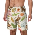 thumbnail image 2 of Balery Monkeys in the Jungle Mens Swim Trunks Swim Shorts for Men Quick Dry Inseam Beach Shorts with Compression Liner Pocket-X-Large, 2 of 9