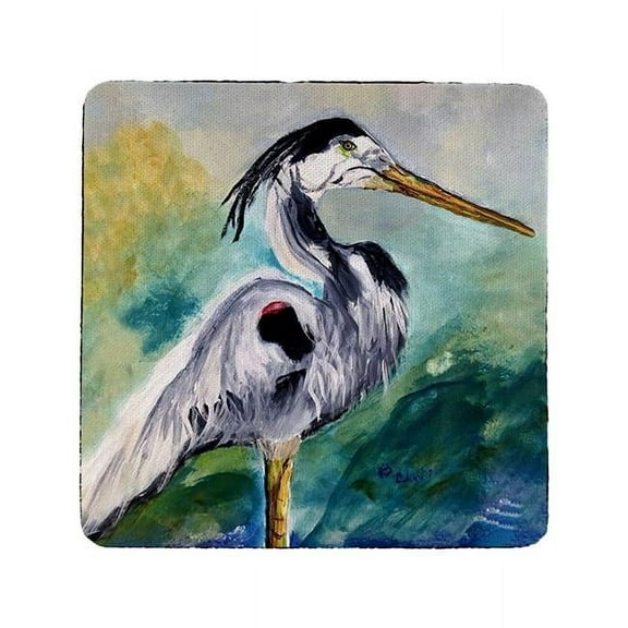 Betsydrake CT1171 Betsys Blue Heron Coaster - Set of 4