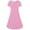 Pink, variant on Admvng Women's Plus Size Dress Solid Square Neck Short Sleeve Tiered Casual Comfortable All Occasion Wear
