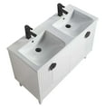 thumbnail image 3 of Venezian Collection - 48" Double White Bathroom Vanity, - Black Handles.&nbsp;, 3 of 9