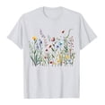 thumbnail image 3 of Womens Floral Graphic Tees Short Sleeve Crew Neck Casual T-Shirts Boho Style Cute Summer Loose Fit Tops Blouse, 3 of 3