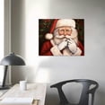 thumbnail image 3 of Nawypu  Secret Santa Canvas Wall Art Print, Patricia Pinto Holiday Painting, Santa Claus Christmas Home Décor Artwork,, 3 of 4