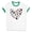 White/Kelly Green, variant on Halloween Heart Ringer Tee Shirt Unisex Large White/Black