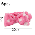 thumbnail image 2 of Diadema de spa, diadema de maquillaje de vellón coralino, diadema cosmética para lavado de cara, diadema de felpa para ducha, diadema facial para mujer, diadema con lazo Ormromra CPB-DE-LYY770-6, 2 of 5