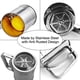 thumbnail image 4 of Tamiz de harina, para hornear colador de acero inoxidable de 3 tazas de doble capa con diseño de prensa manual (1 pieza), 4 of 7