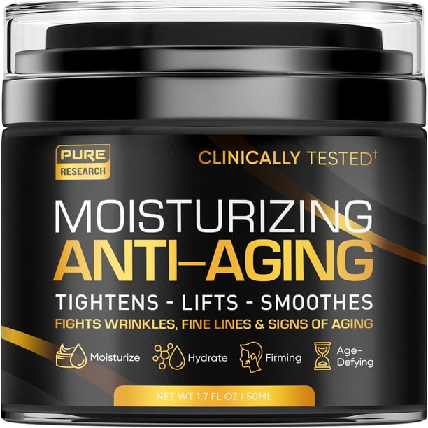 Crema facial hidratante Pure Research antiedad 50 mL para hombres