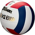thumbnail image 2 of Wilson K1 Gold Indoor Volleyball, Red, White and Navy, 2 of 5