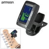 ammoon AT-02 Electric Tuner Clip-on Three Colors Backlit Screen for Guitar Chromatic Bass Ukulele Universal Portable