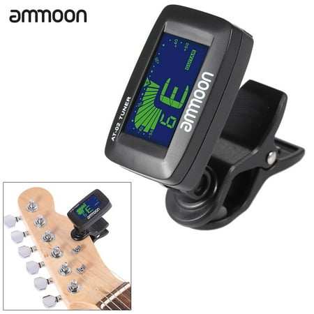 Chromatic Bass Scales - ammoon AT-02 Electric Tuner Clip-on Three Colors Backlit Screen for Guitar Chromatic Bass Ukulele Universal Portable