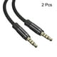 thumbnail image 3 of Auxiliar Cable 3,5mm Macho a Macho Nylon Trenzado 10 Pies Auxiliar Cable Negro para Auriculares, Inteligentes Teléfonos, Casa/Coche Estéreo, Altavoces, Computadoras Paquete de 2, 3 of 6