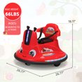 thumbnail image 4 of TOBBI-TOYS 12V Kids Bumper Car W/ Remote Control LED Lights 360 Spin Music for 3-8 Year Old Child, 4 of 12