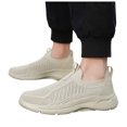 thumbnail image 3 of Yindaity Men's Athletic Walking Running Shoes Slip-on Casual Mesh Sneakers Comfort Fashion (Beige,9.5), 3 of 6