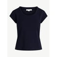 thumbnail image 5 of Free Assembly Women's Scoop Neck Tee with Short Sleeves, Sizes XS-XXL, 5 of 5