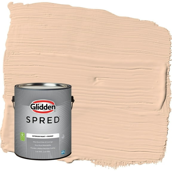 Glidden Spred Peach Darling / Orange Eggshell Interior Paint with Primer, 1 Gallon