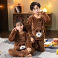 thumbnail image 1 of Pijamas de franela para niños pequeños, ropa de dormir cálida para bebés, conjunto de ropa para niños, traje de Casa de felpa para niños, otoño e invierno, nuevo, 1 of 4