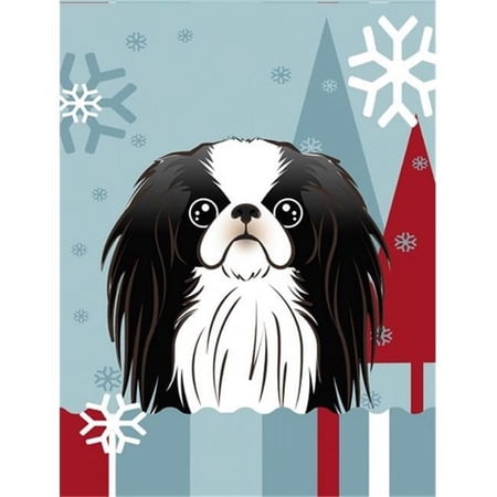 Winter Holiday Japanese Chin Flag Garden Size
