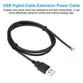thumbnail image 4 of Unique Bargains 1M/3Ft USB 5V 3A Type-C Pigtail Power Cable, 3Pcs 22AWG USB Plug to 2 Pin Wire Open End Connector Plug, Black, 4 of 5