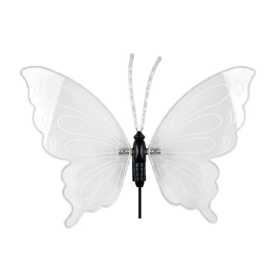 40cm Lighted Butterfly Tree Topper, Warm White Luminous Butterfly Ornament For Christmas Tree Holiday Home Decoration