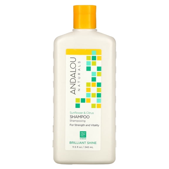 Andalou Naturals, Shampoo, Brilliant Shine, For Strength and Vitality, Sunflower Citrus, 11.5 fl oz (340 ml)