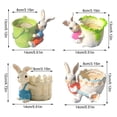 thumbnail image 2 of Resin Easter Bunny Planter Pot with Fence Design, Cute Rabbit Flower Pot in Blue Overalls, Decorative Animal Succulent Planter for Indoor Outdoor Garden, Desk, Shelf, Spring Home Decor, 2 of 2