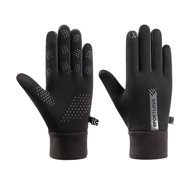 Guantes de Bicicleta Toystoory 2 Piezas Negro Impermeables Resistentes al Viento