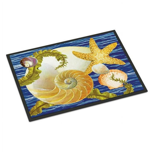 Carolines Treasures PRS4056MAT 18 x 27 in. Cut Nautilus & Starfish Indoor or Outdoor Mat