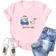 thumbnail image 3 of Goose Got Too Silly Graphic Tees for Women 2026 Summer Casual Short Sleeve Crewneck Funny Saying T Shirts, 3 of 3