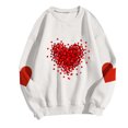 thumbnail image 5 of Kilaqueen Womens Casual Heart Graphic Shirts Long Sleeve Pullover Loose Fit Crewneck Cute Love Printed Sweatshirt Soft Comfortable Long Sleeve Tops, 5 of 6