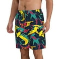 thumbnail image 2 of Logiee Colorful Sharks Print Mens Swim Trunks Quick Dry Board Shorts,Breathable Hawaii Beach Shorts Swimwear Bathing Suits-Large, 2 of 6