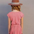 thumbnail image 4 of Robes Filles 2025 Enfants Petite Robe Vintage à Manches Longues Tricotée Robe Unie à Manches Courtes Taille 8 Volants Swing Rétro Rockabilly Robe d'Été Moins de 1 Robes 7-12 Ans Robes de Fête, 4 of 9