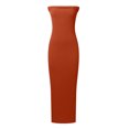 thumbnail image 5 of Women Summer Bodycon Maxi Dress Tube Top Side Slit Long Elegant Party Wedding Guest Dress, 5 of 6