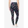 thumbnail image 3 of Woman Within Plus Size Stretch-Cotton Knit Pull-On Printed Pocket Leggings, 3 of 5