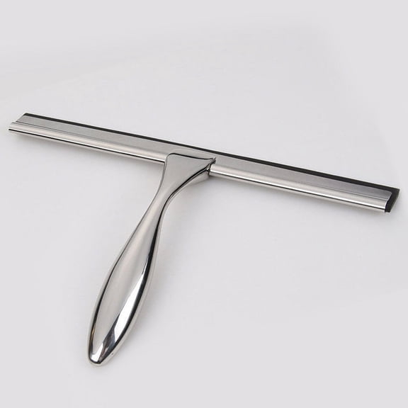 LABSERRON Bathroom Squeegee For Shower 1Set Silver Rectangular Water Cleaning Tool