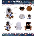 thumbnail image 3 of DolliBu Black Bear Astronaut Plush Toy - Super Soft Wild Life Astronaut Stuffed Animal Plush with Space Helmet and NASA Astronaut Suit, Cute Spaceman Doll Decor for Girls and Boys - 6 Inch, 3 of 8