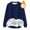 Navy, variant on Women'S Activewear Women's Solid Color Sweatshirt Women's Casual Long Sleeve Crewneck Pullover Sweatshirt Soft Lined Comfortable Loose Fit Basic Solid Color Tops For Fall Winter