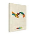 thumbnail image 3 of Trademark Fine Art "Panama Watercolor Map" Canvas Art by Michael Tompsett, 3 of 5