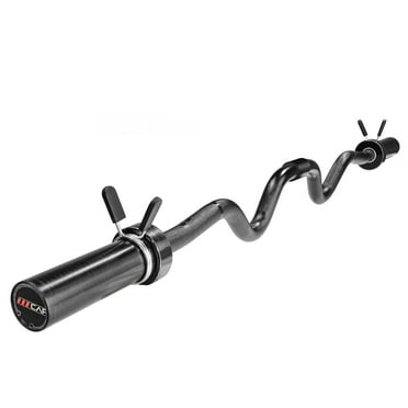 CAP 2-Piece Olympic Curl Bar with Collars, Black