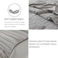 thumbnail image 4 of Davulos Comforter Set King Size Grey 7 Pieces Boho Striped Bed in a Bag Shabby Chic Bedding Comforter Sets Microfiber Tufted Bed Set for All Season, 4 of 7