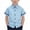 BB-Light Blue, variant on Boys' Short Sleeve Shirt Casual Button Collared Suit Shirt Cute Stripe Going Out Tops School Costume, Light Blue, 100