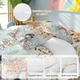 thumbnail image 2 of Christmas Snowman Bedding Duvet Cover Set Full Size 4 Pieces Xmas Elk Tree Snowflake Eucalyptus Bedding Set with Zipper Closure, 1 Comforter Cover 86x86 Inches 1 Flat Sheet & 2 Pillow Cases, 2 of 7