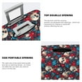 thumbnail image 5 of Balery Luggage Cover Skull red flower blue Print Suitcase Covers for Luggage Elastic Washable Suitcase Protector Fits 18-32 Inch Luggage-Large, 5 of 9