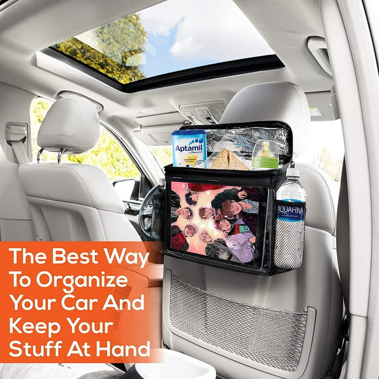 DIY Car Ipad/Tablet holder using cardboard box Car Headrest iPad/Tablet  holder! Car organizing idea 