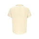 thumbnail image 5 of Blusa y camisa de manga corta con cuello vuelto para hombre, de color liso, holgada, informal, a la moda, con botones, de manga corta y cuello vuelto, blusa de poliéster para hombre, 5 of 6