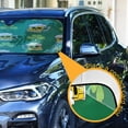 thumbnail image 3 of ALAZA Skull and Clover Windshield Sun Shade Car Foldable Sun Visor Block UV Rays Protector 55"x27.6", 3 of 8