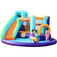 thumbnail image 3 of CIPACHO Inflatable Slide Water Park, Kids Inflatable Bouncer with Climbing Wall, Splash Pool, Blower, Backyard Party Gift Present, 3 of 9