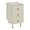 Cream White, variant on Narrow Nightstand with 3 Drawers, PU Bedside Cabinet, Simple Bedside Table Furniture, End Table with Metal Legs for Bedroom, Living Room (Cream White)