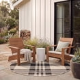 thumbnail image 3 of Safavieh Courtyard Benjamin Plaid Indoor/Outdoor Area Rug, Black/Bone, 6'7" x 6'7" Round, 3 of 14
